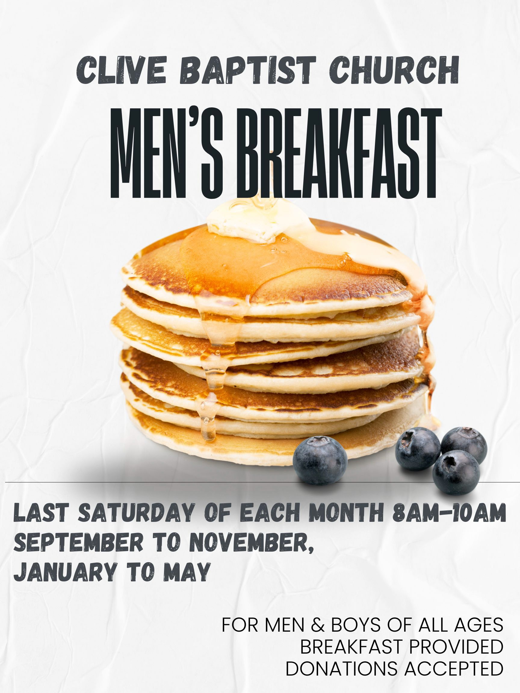 Men's breakfast poster